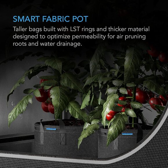 Heavy Duty Fabric Pots, 5 Gallon Aeration Reusable Grow Bags 5-Pack with 500G Th - Picture 3 of 7
